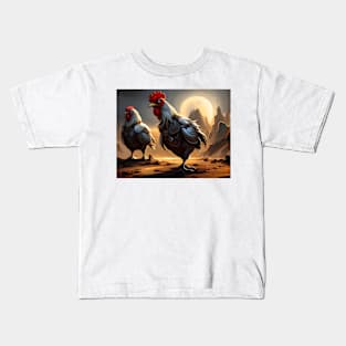 Alien Robot Roosters Kids T-Shirt